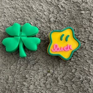Four leaf clover, and Lucky star Croc charms new set of 2